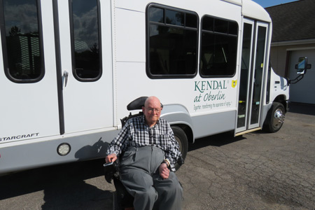 Ralph Turner with the Kendal bus
