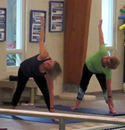 poolside yoga at Kendal