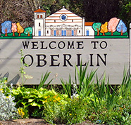 welcome to oberlin sign