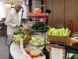 resident browsing produce selection