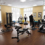 seniors enjoying amenities at fitness center