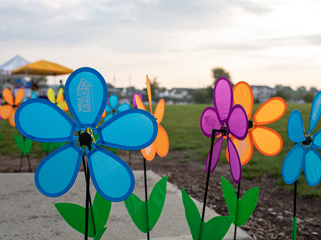 Flowers from Walk to End Alzheimers
