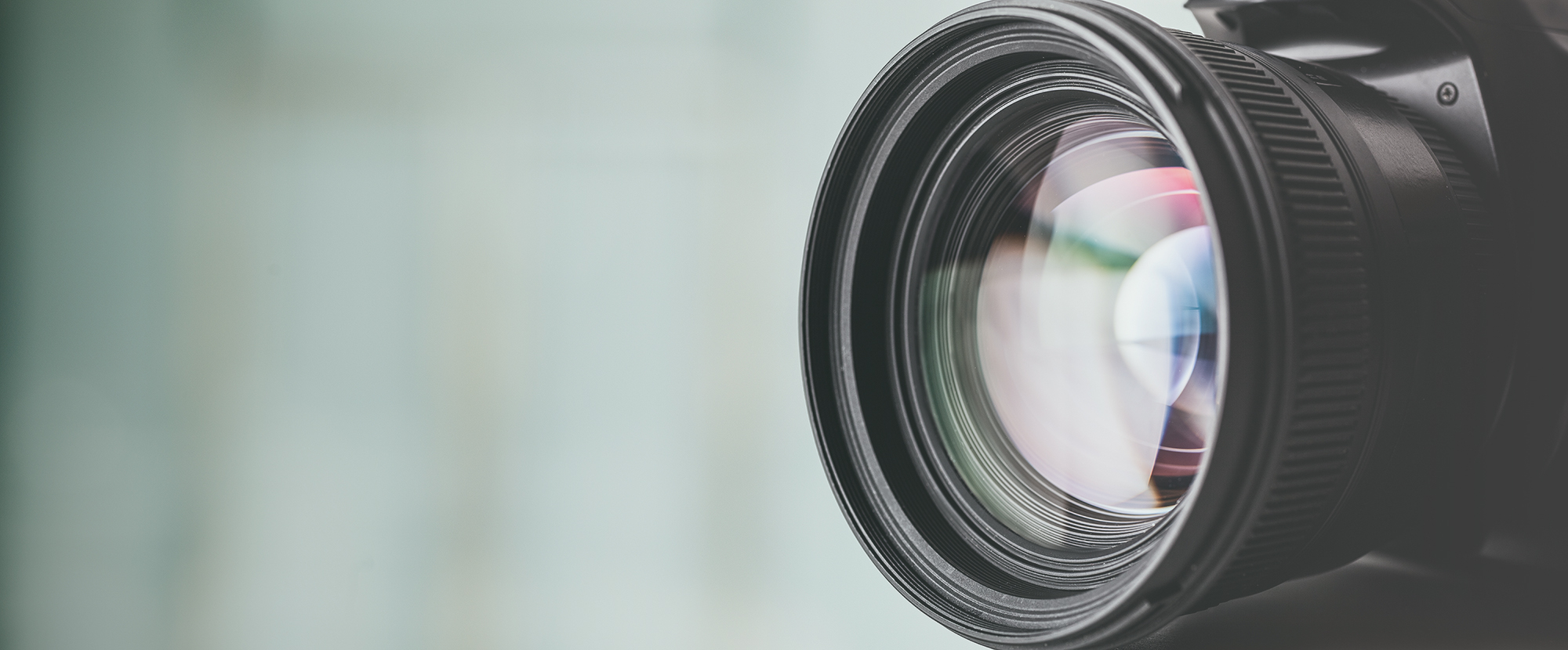 camera banner - green background