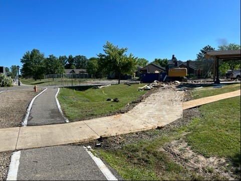 parking lot construction site