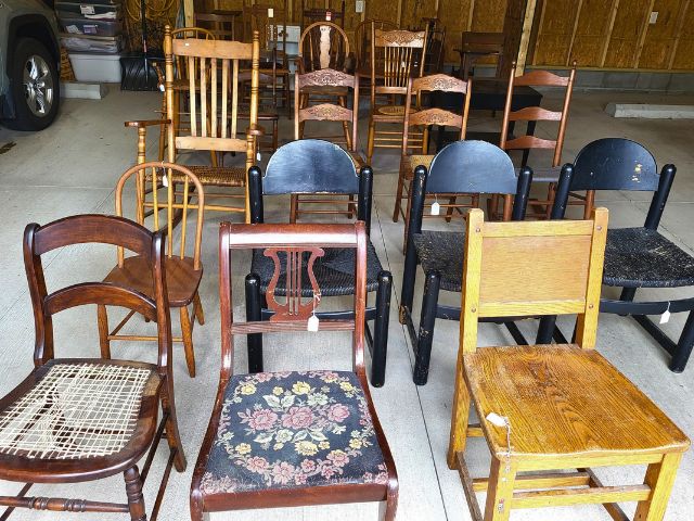 Antique wooden chairs