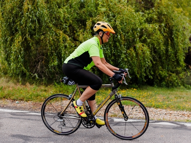 woman biking 